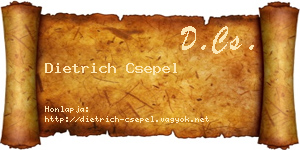 Dietrich Csepel névjegykártya